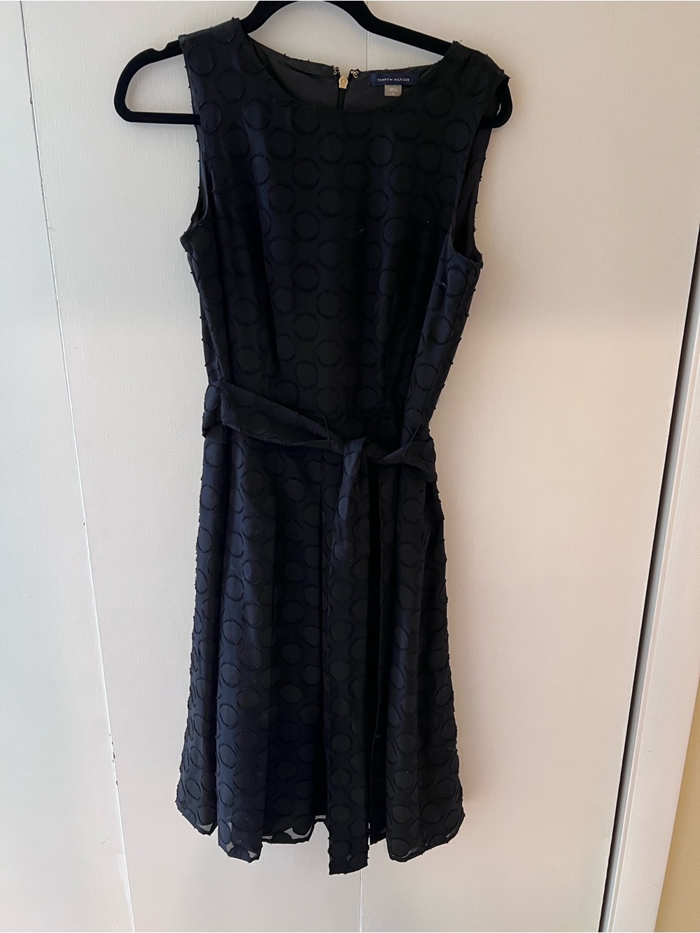 Tommy Hilfiger Sleeveless Textured A-Line Dress